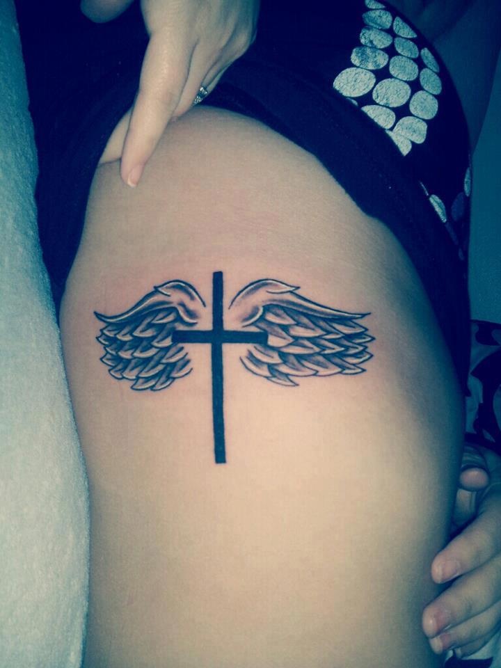 Cruz con Alas Tatuajes para Mujeres Cruz con Alas Tatuajes para Mujeres