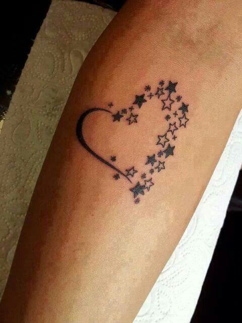 Corazón con estrellitas