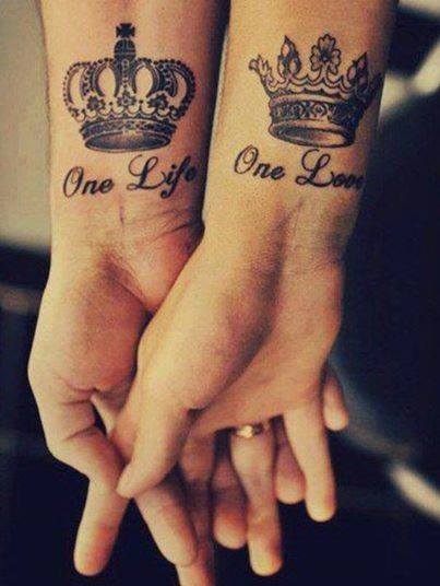 Tatuaje Frase "One life, One love"