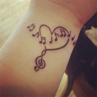 Corazón con Notas Musicales