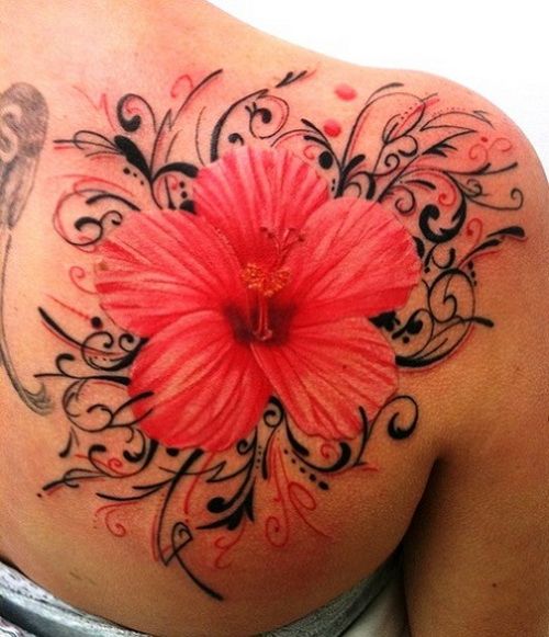 Flor Roja con Firuletes