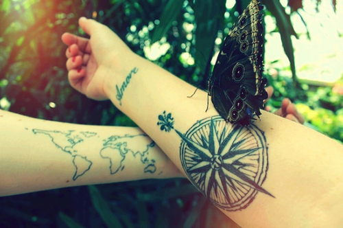 Mapa del Mundo, Frase: Amores, Cruz del Sur