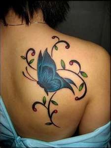 Mariposa Azul con Firuletes