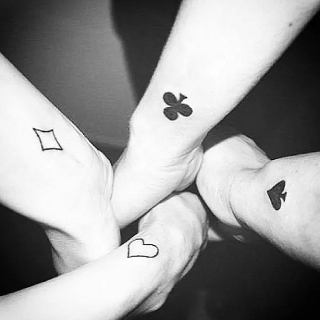 Corazón, Trébol, Rombo