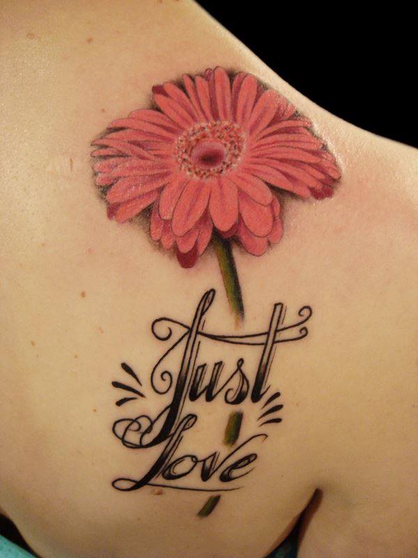 Frase: Just love y Flor