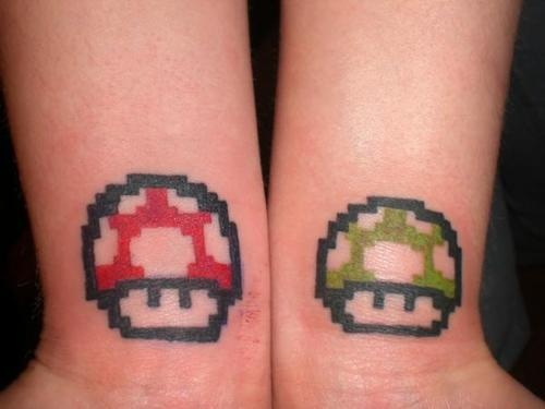 Mario Bros 1up honguitos