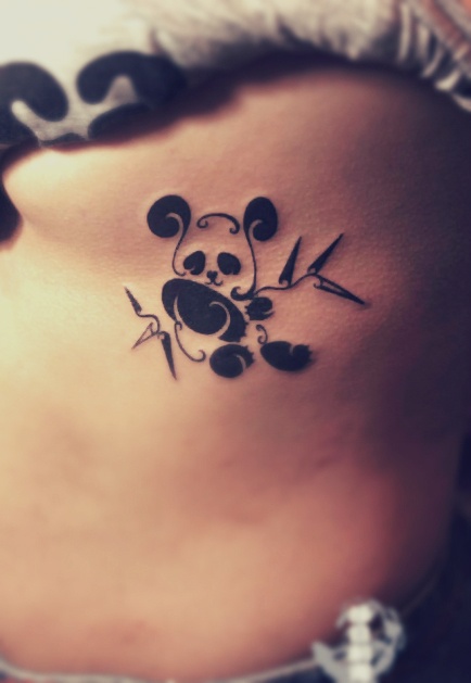 Oso Panda Tribal - Tatuajes para Mujeres