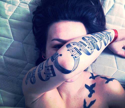 Pentagrama con Notas Musicales