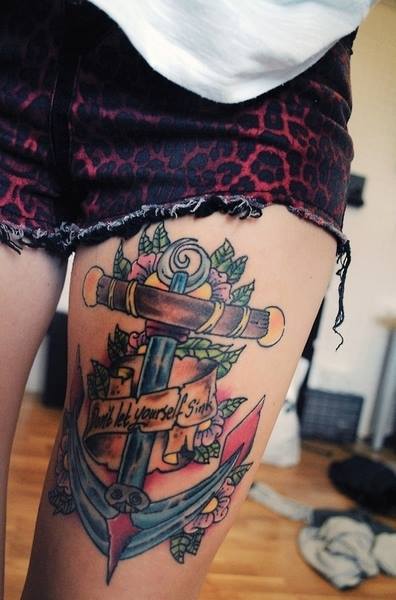 Frase: Don´t let yourself sink & Ancla