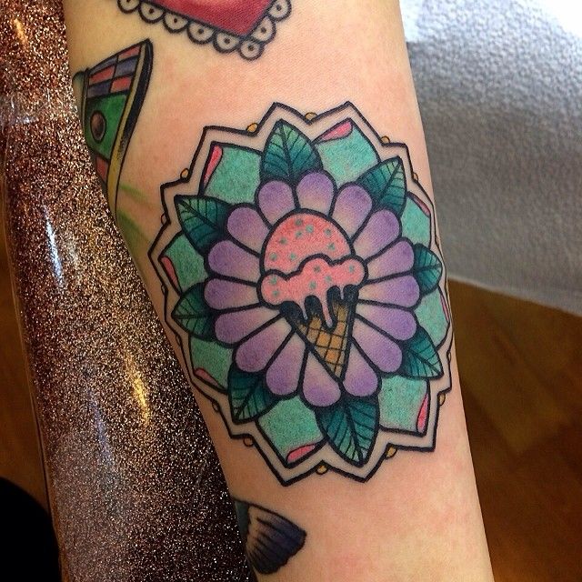 Mandala con centro de helado