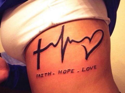 Cruz, Electrocardiograma, Corazón, Frase