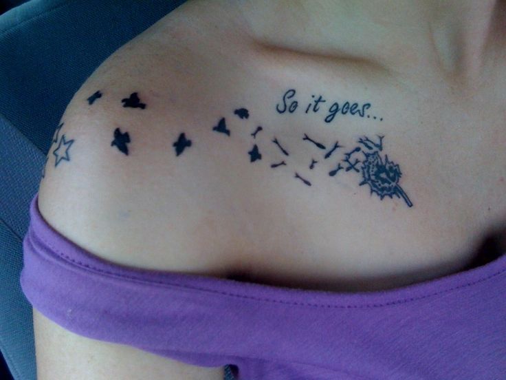Diente de león, Espigas, Aves y Frase: So it goes