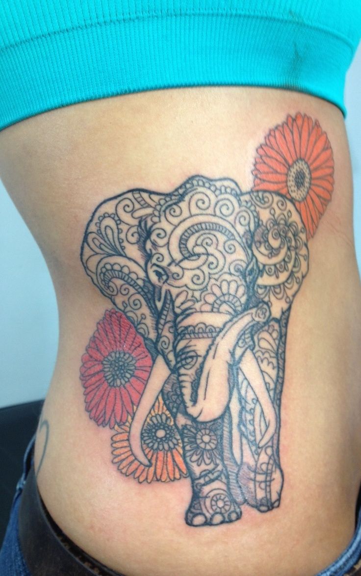 elefante con flores dalias tatuajes para elefante con flores dalias tatuajes para