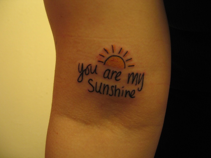 Frase: You are my sunshine & Sol