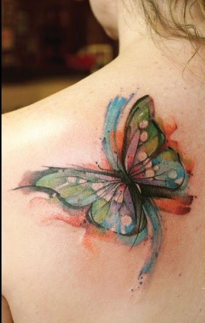 Mariposa en Acuarelas