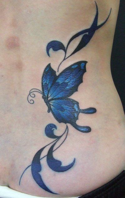 Mariposa Azul Intenso & Firuletes