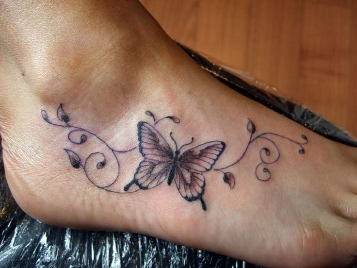 Mariposa con Ramas con Hojas