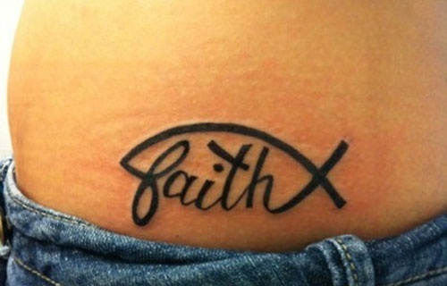 Pez con Frase: Faith