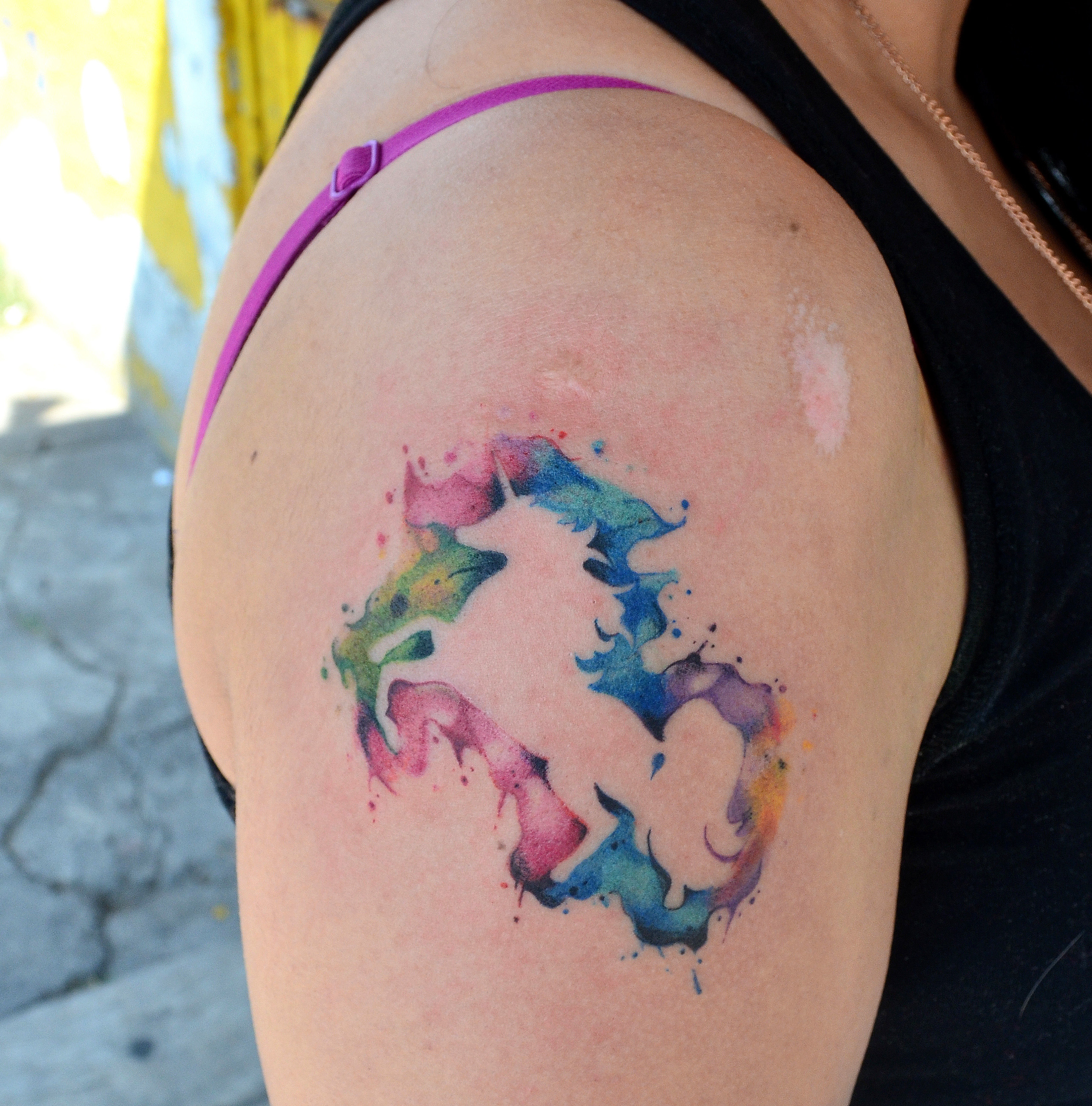 Unicornio en Acuarelas by Javi Wolf