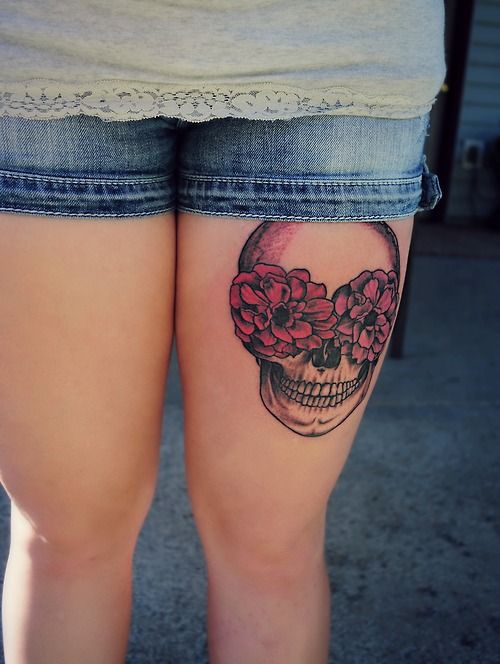 Calavera con Flores de ojos