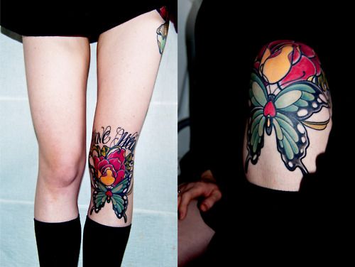 Frase: One Heart, Mariposa y Flor