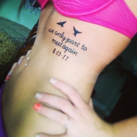 Frase: we only part to meet again