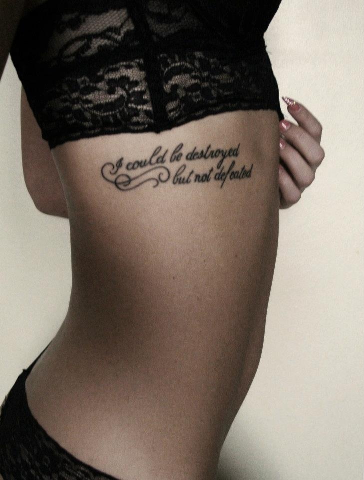 Frase: I could be destroyed but not delated