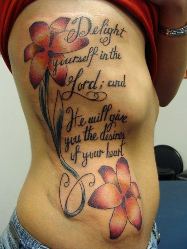 Frase: Delight yourself in the Lord, and He will give you the desires of your heart y Flores