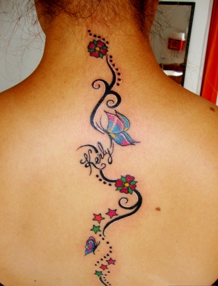 Mariposas, Flores, Estrellas, Puntos y Nombre de Hija