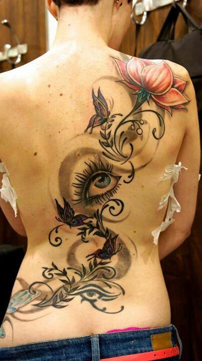 Ojo, Flor y Mariposas