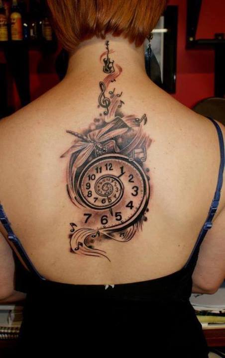 Reloj, Notas Musicales y Libélula