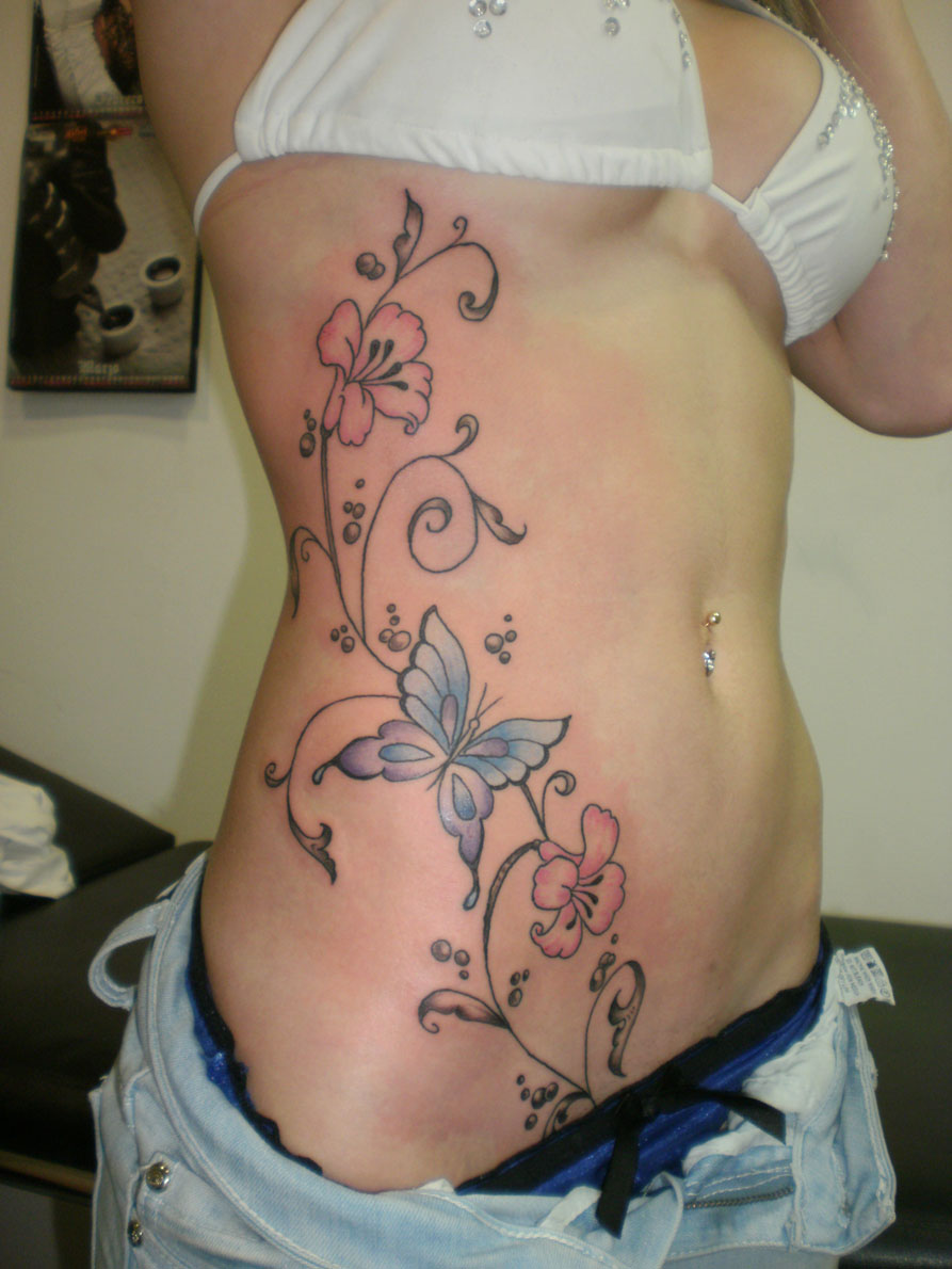 Mariposa, Flores, Firuletes y Burbujas