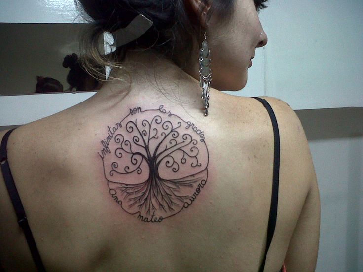 Árbol, Frase: Infinitas son las gracias y Nombres de Hijos