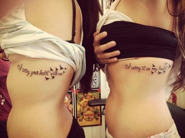 Frase: I carry your heart with me y Aves