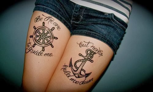 Frase: Be the one to guide me but never hold me down, Ancla y Timón