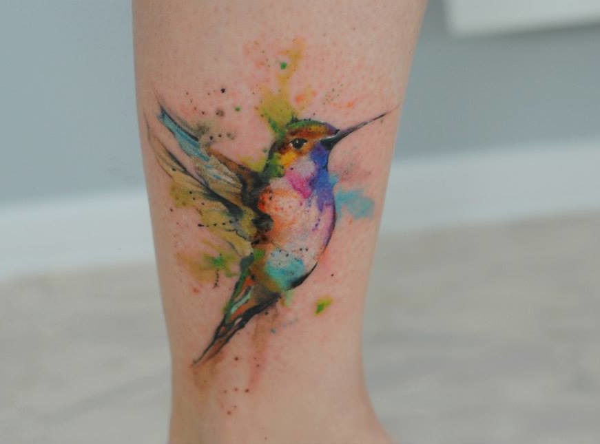 Colibrí en Acuarelas by Aleksandra Katsan