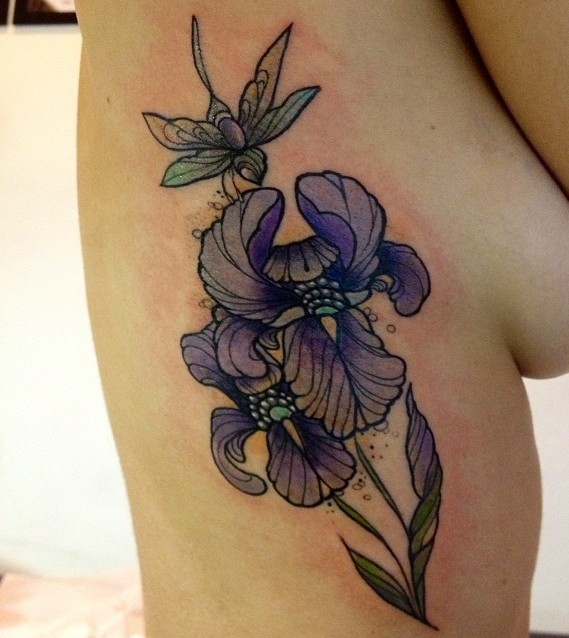 Flor Iris y Libelúla by Miss Juliet