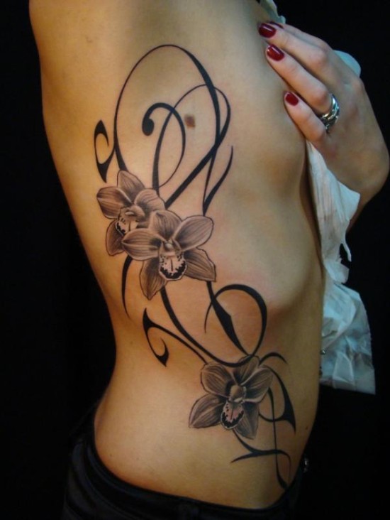 Flor Orquidea con Firuletes