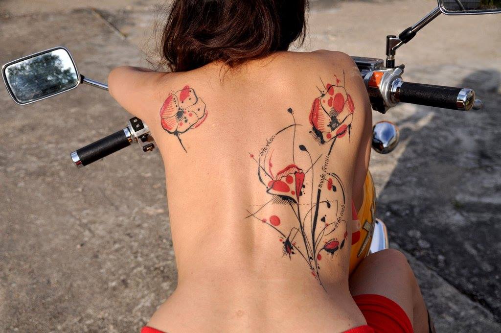 Flores de Amapola y Líneas