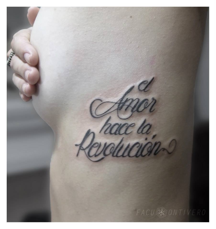 excellent frase el amor hace la revolucin by facu ontivero with frases para tatuajes de amor