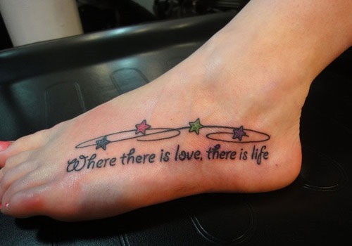 Frase: Where there is love, there is life & Estrellas
