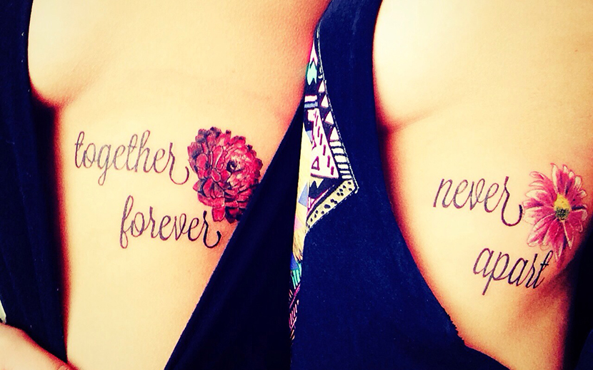 Frase: Together Forever - Never Apart & Flores
