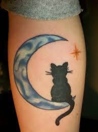 Gato sobre Luna y Estrella