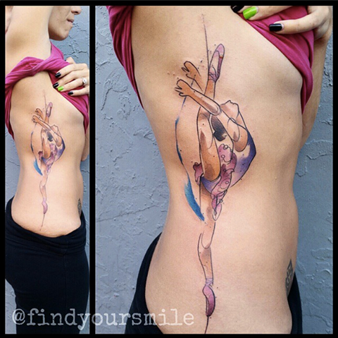 Bailarina en Acuarelas by Russell Van Schaick