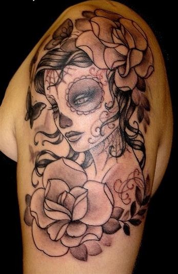 bella meaning mafia la of Mexicana  para Tatuajes Flores Catrina  Mujeres entre