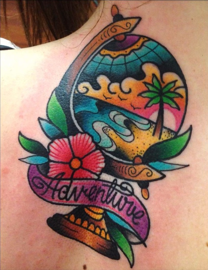 frase adventure y globo terraqueo by tilly dee tatuajes frase adventure y globo terraqueo by tilly dee tatuajes