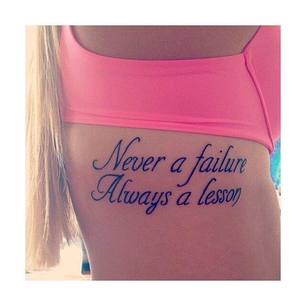 Frase: Never a failure, Always a lesson