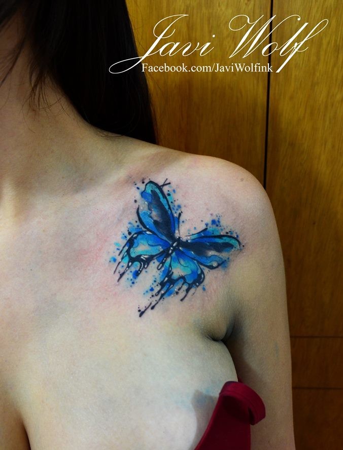 Mariposa en Acuarelas by Javi Wolf