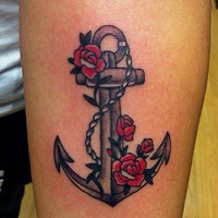 Ancla con Flores Rosas