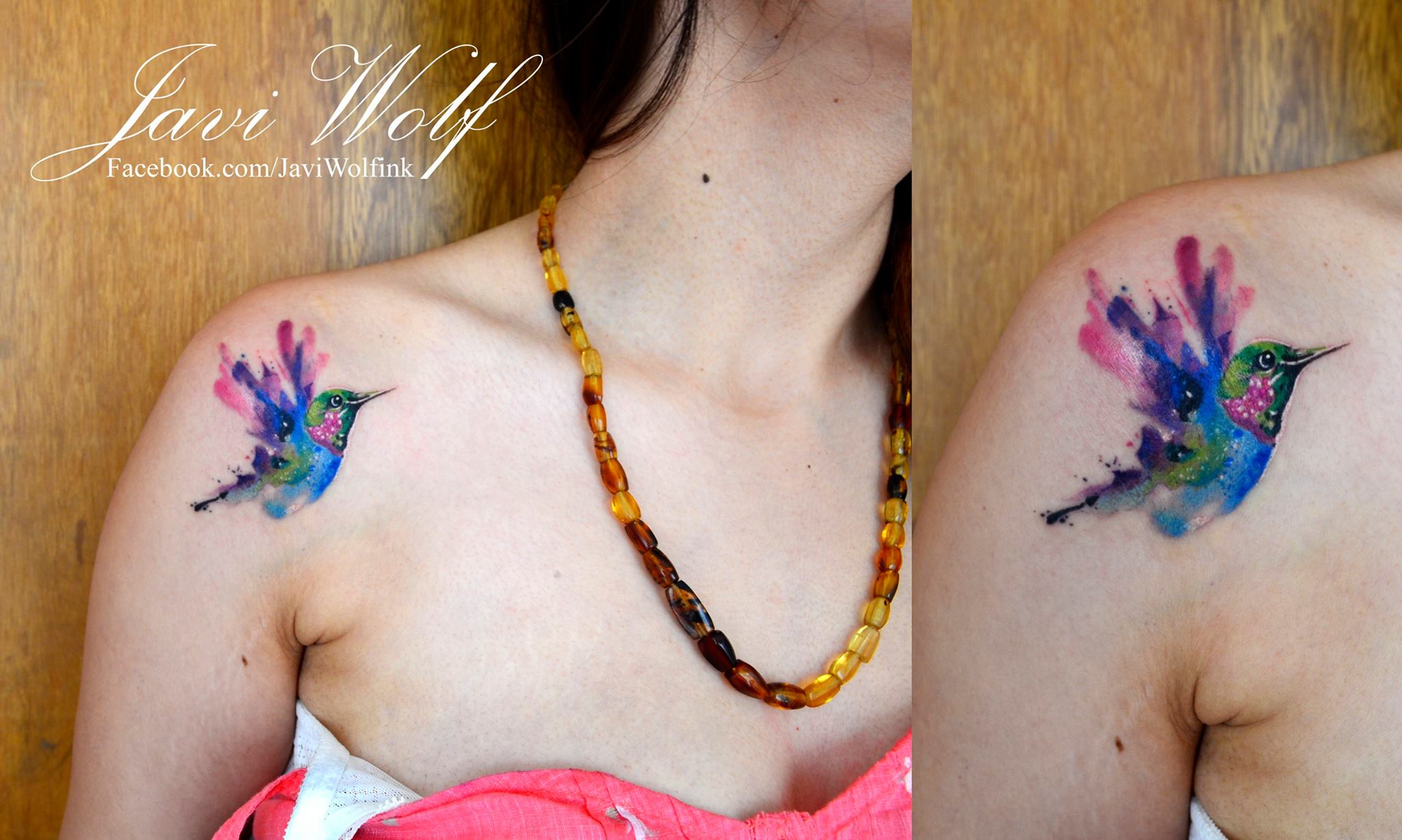 Colibrí en Acuarelas by Javi Wolf